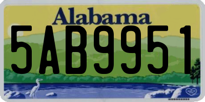 AL license plate 5AB9951