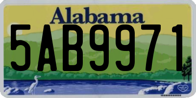 AL license plate 5AB9971