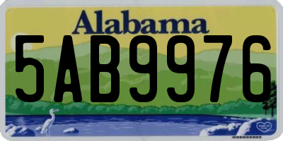 AL license plate 5AB9976