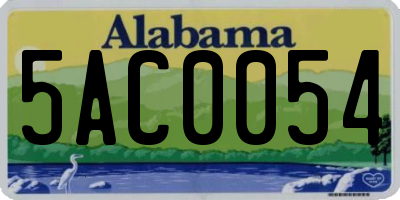 AL license plate 5AC0054