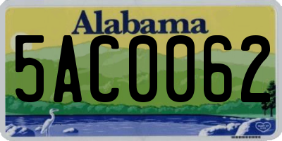 AL license plate 5AC0062
