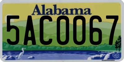AL license plate 5AC0067