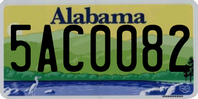 AL license plate 5AC0082