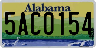 AL license plate 5AC0154