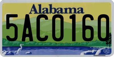 AL license plate 5AC0160