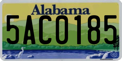 AL license plate 5AC0185