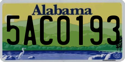 AL license plate 5AC0193