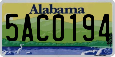 AL license plate 5AC0194