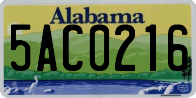AL license plate 5AC0216