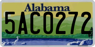 AL license plate 5AC0272