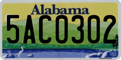 AL license plate 5AC0302