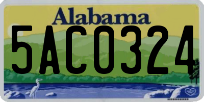 AL license plate 5AC0324