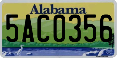 AL license plate 5AC0356