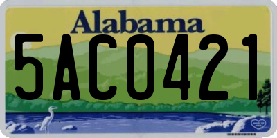 AL license plate 5AC0421