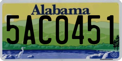 AL license plate 5AC0451