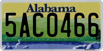 AL license plate 5AC0466