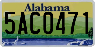AL license plate 5AC0471