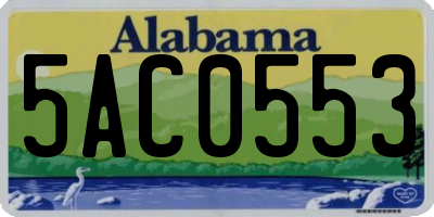 AL license plate 5AC0553