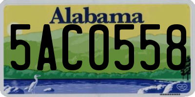 AL license plate 5AC0558
