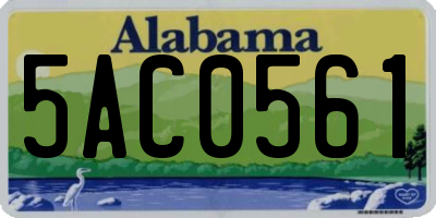 AL license plate 5AC0561