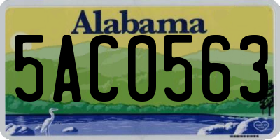 AL license plate 5AC0563