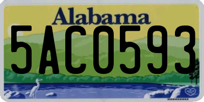 AL license plate 5AC0593
