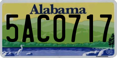 AL license plate 5AC0717