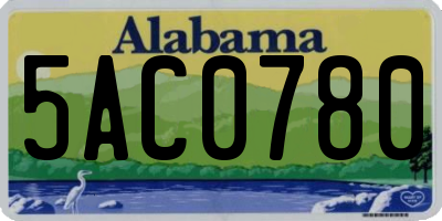 AL license plate 5AC0780