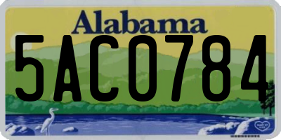 AL license plate 5AC0784