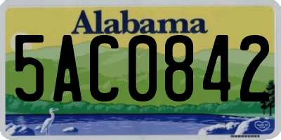 AL license plate 5AC0842