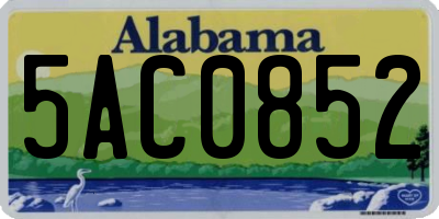AL license plate 5AC0852