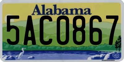 AL license plate 5AC0867