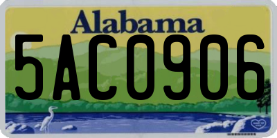 AL license plate 5AC0906