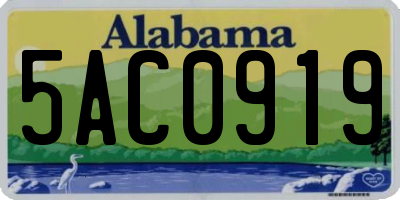 AL license plate 5AC0919