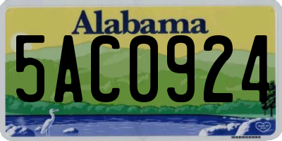 AL license plate 5AC0924