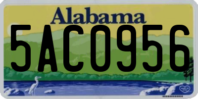 AL license plate 5AC0956