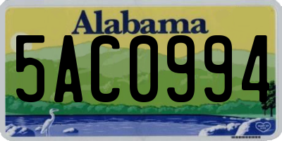 AL license plate 5AC0994