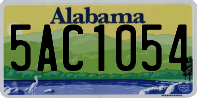 AL license plate 5AC1054