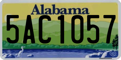 AL license plate 5AC1057
