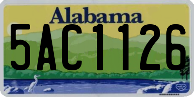 AL license plate 5AC1126