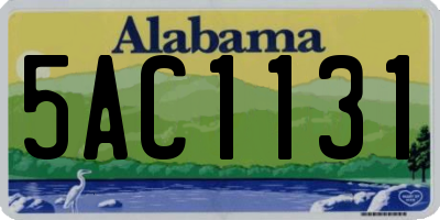 AL license plate 5AC1131