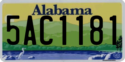 AL license plate 5AC1181