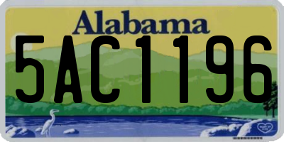 AL license plate 5AC1196