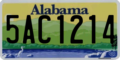 AL license plate 5AC1214