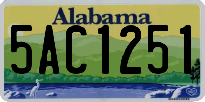 AL license plate 5AC1251