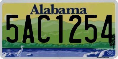 AL license plate 5AC1254