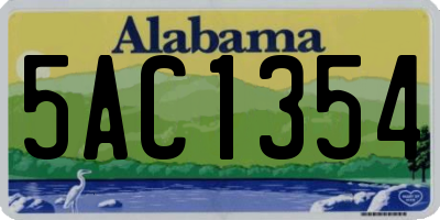 AL license plate 5AC1354