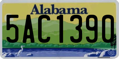 AL license plate 5AC1390