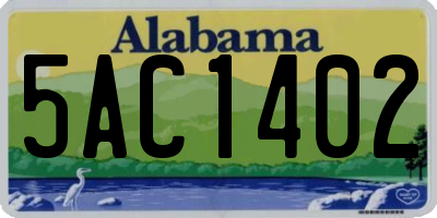AL license plate 5AC1402