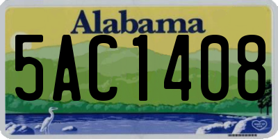 AL license plate 5AC1408